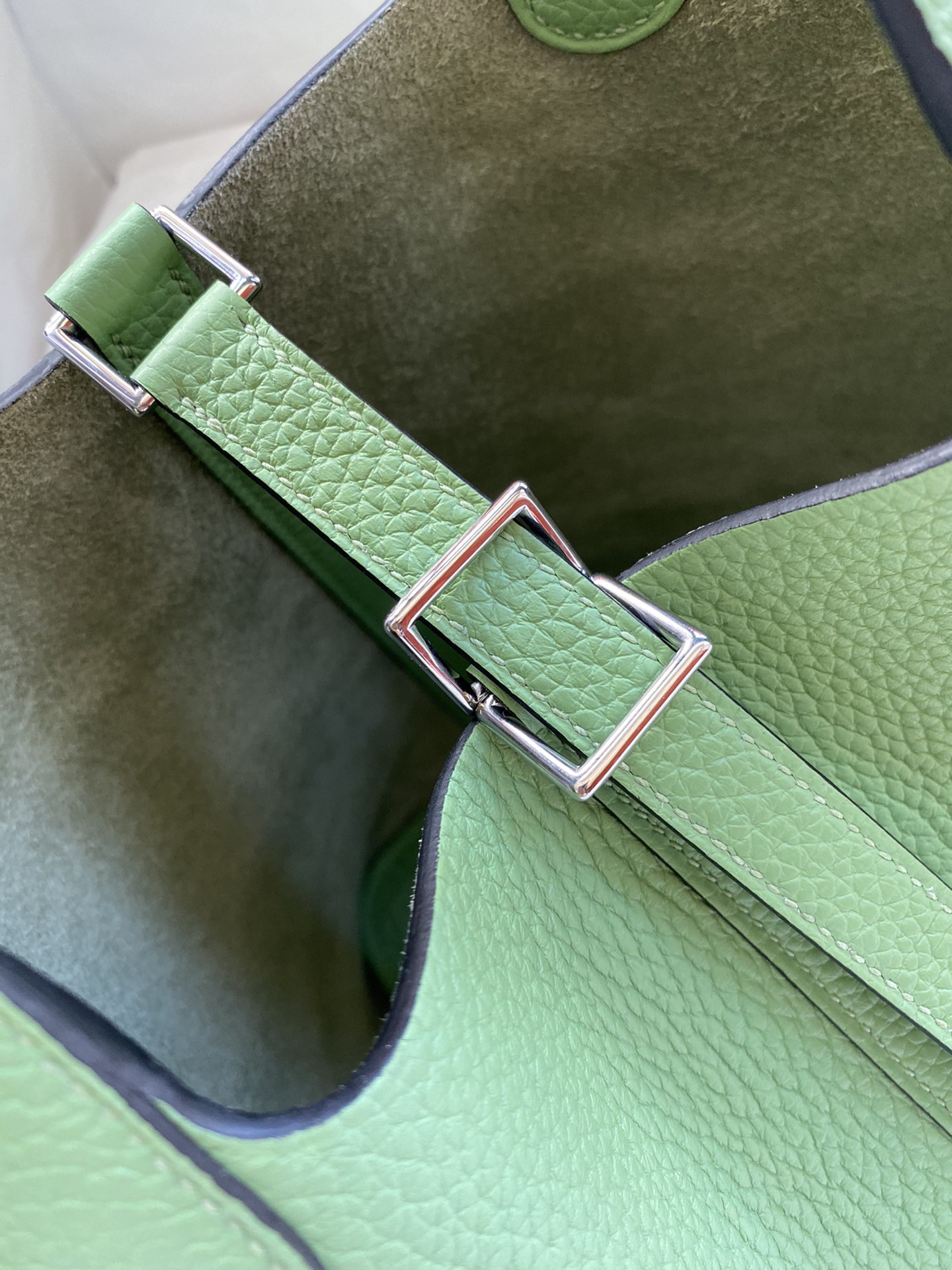 Hermes Picotin Lock 18 Bag In Green Kiwi Clemence Leather